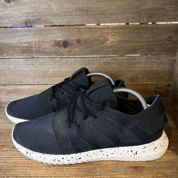 Womens Adidas Tubular Viral Black Athletic Running Sneakers Shoes Size 10 M GUC - Picture 2 of 6